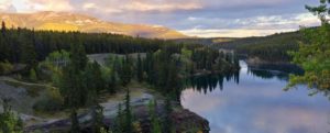 Miles Canyon, sunset, yukon river